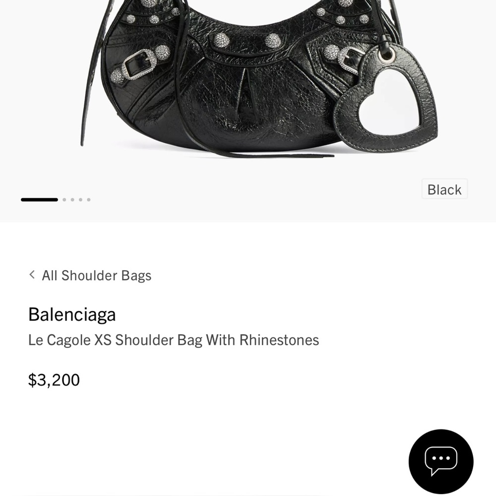 Authentic Balenciaga Le Cagole XS Shoulder Bag With Rhinestones